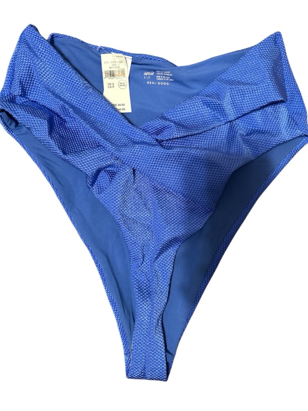 aerie Periwinkle Mesh High-Cut Bikini Bottoms